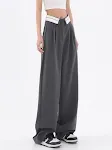 Women's casual pants with a unique High Street design, straight and flowing fit, offering a comfortable and stylish look — photo 2