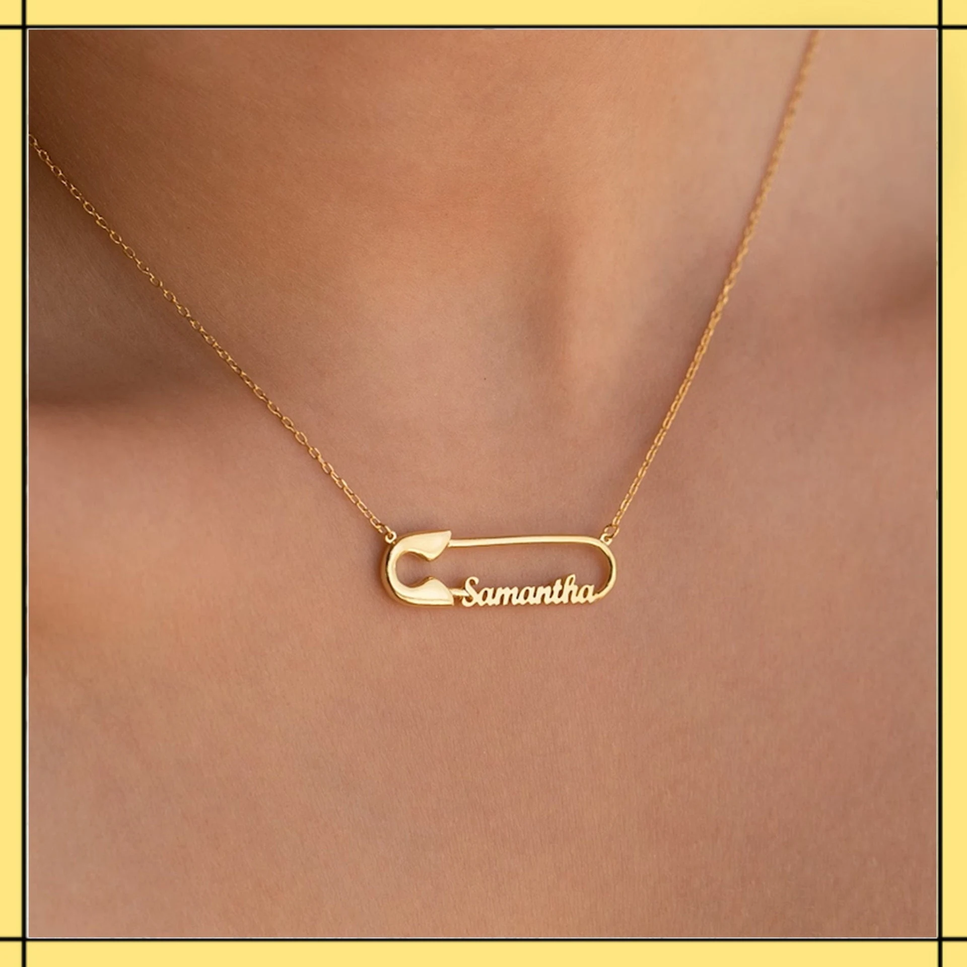 Colar com clip de aço inoxidável fashion. Design elegante, fácil de usar e seguro. Perfeito para um visual moderno e sofisticado. — foto 16