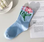 Blue and pink flower