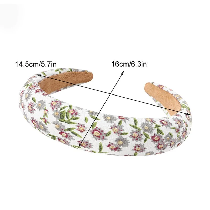 Diadema Floral de Esponja Gruesa con Diseño de Margarita Salvaje, Cómoda y Elegante para tu Peinado. — foto 6