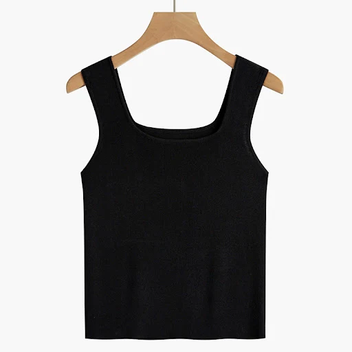 Title 1, Terno feminino com camisola de gola quadrada e ...