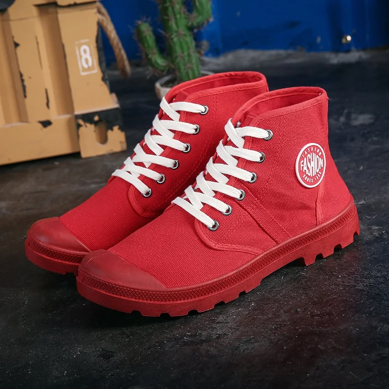 Canvas Casual Shoes Student Sneakers. Stylish all-match fashion, hip hop high cut design, perfect for hiking and everyda — photo 13