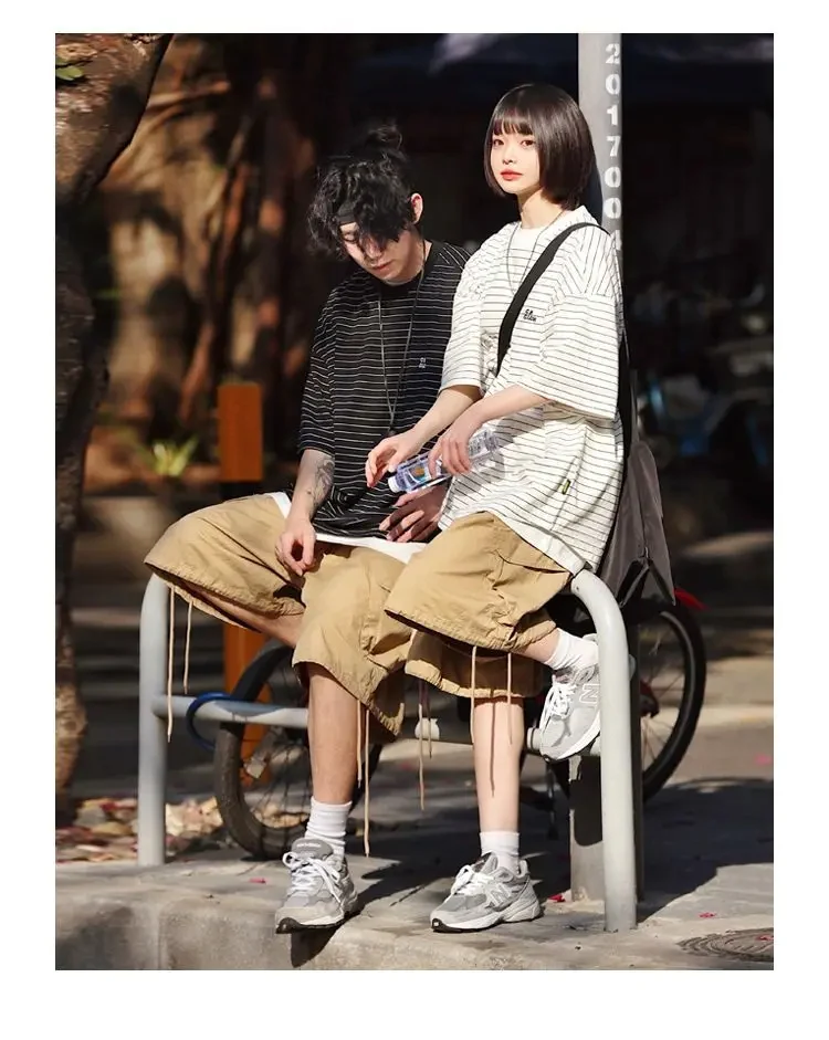 Striped Short Sleeve Summer Loose All-match T-shirt Comfortable Breathable Versatile Casual Wear Perfect for Warm Weathe — photo 11