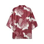 Dark Retro Casal Cardigan Kimono para homens e mulheres soltos — foto 2