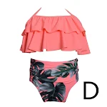 Traje de baño bikini dividido para padres e hijos, sexy y a la moda, perfecto para un look familiar veraniego y disfrutar del agua. — foto 10