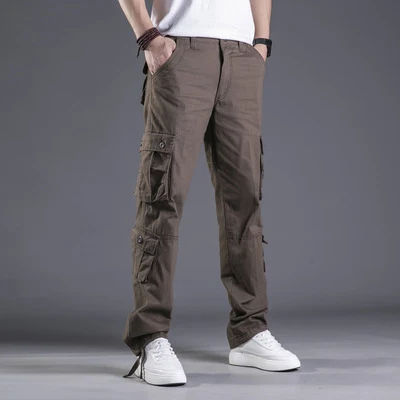 Pantalones Cargo Holgados Multibolsillos Hombre Camuflaje Talla Grande Rectos Algodón Ideales para Actividades al Aire Libre — foto 4