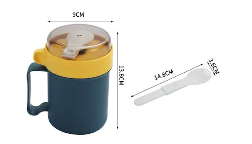Title 1, Student Breakfast Milk Cup with Lid Spoon Porta...