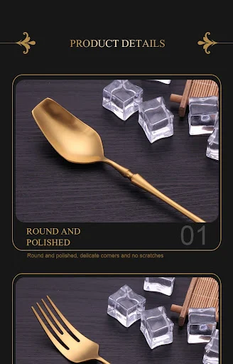 Title 3, Four-piece Stainless Steel Cutlery Spoon