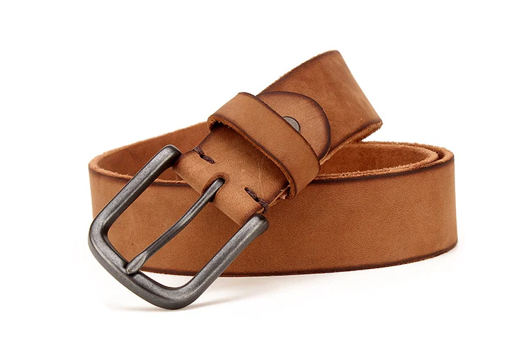 Title 6, Mens leather pin buckle belt