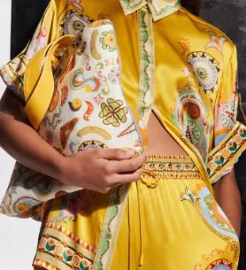 Title 8, Floral Print Satin Fashion Suit Short Sleeve Va...