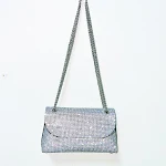 Bolsa Quadrada Pequena de Corrente para Banquete com Diamantes, Bolsa de Ombro Transversal Elegante para Festas e Eventos — foto 4