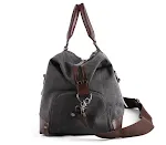 Bolsa tote retrô de lona masculina, grande capacidade, tendência da moda, mala de viagem curta distância, bolsa de ombro para homens. — foto 7