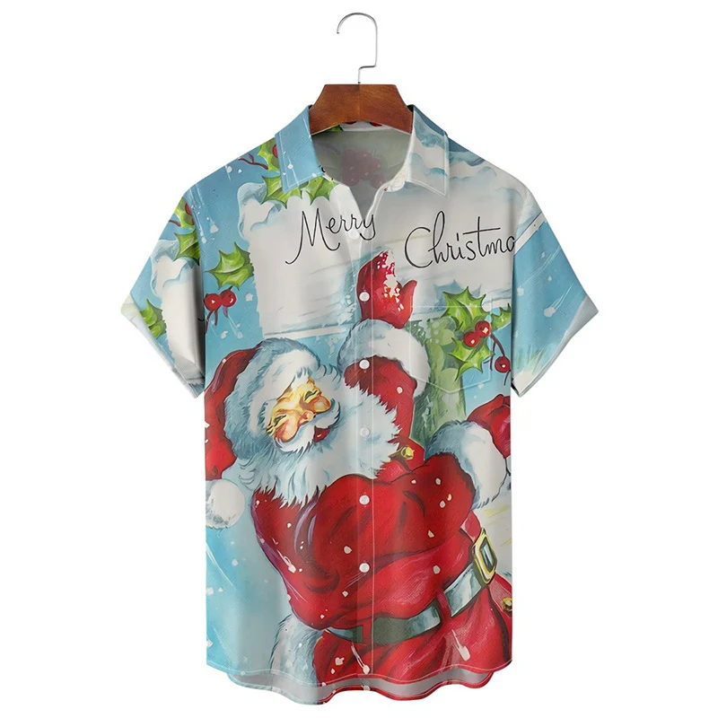 Title 8, Europese maat 3D kerstshirt heren. Drukkerige k...