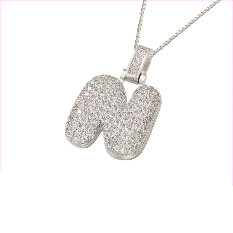 Colar com pingente de 26 letras de zircônia micro incrustada em cobre, corrente de clavícula, joia de presente de aniversário feminino. — foto 78