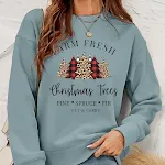 Roupas femininas europeias e americanas pulôver camisola de natal feminino outono e inverno velo impresso topo feminino — foto 13