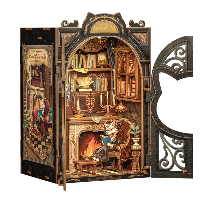 Small Frame Book Stand Assembled Miniature DIY Cottage model, perfect for reading and displaying books beautifully at ho — photo 4