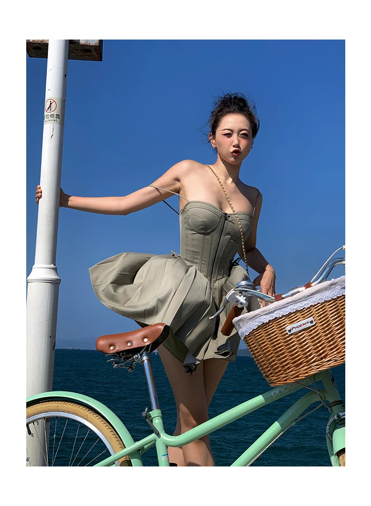 Matcha Brownie A- Line Sling Dress — photo 13