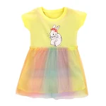 Mädchen Kurzarm Mesh Kinderkleid Leichtes Sommerkleid für aktive Kinder Atmungsaktiv und bequem Ideal für warme Tage Spiel und Spaß im Freien — foto 2