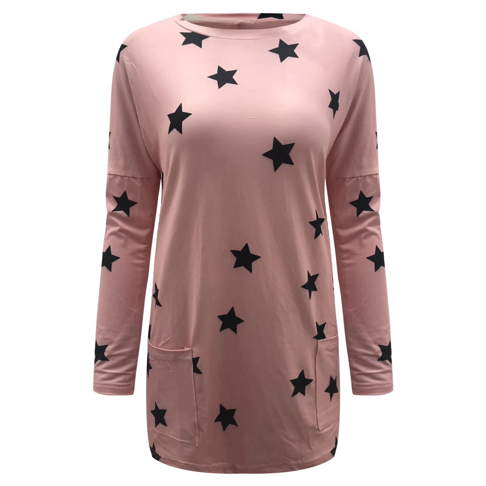 Camiseta casual de manga comprida com bolso, ideal para o dia a dia. Confortável, versátil e perfeita para diversas ocasiões. Compre já a sua! — foto 3