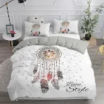 Edredom Bohemian Infantil Estampado, Capa de Cama Macia com Penas, Conforto e Estilo Boho para Noites de Sono Tranquilas — foto 6