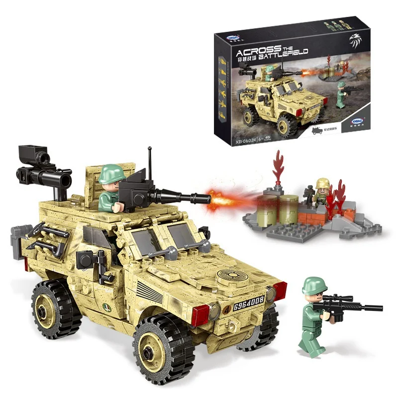 Blocos de montar Armor Car, modelo SWAT militar, brinquedos educativos com pequenas peças para crianças. — foto 5