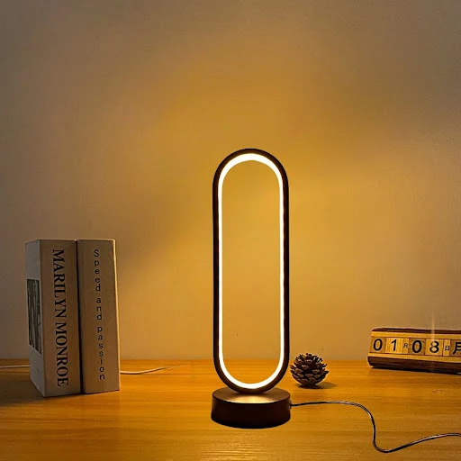 Title 9, Living Room Black and White USB Ring Dimming LE...