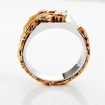 Anel de Dragão Domineering Masculino com Zircônia Bicolor, Estilo Punk Hip Hop, Joia de Moda para Homens. — foto 2