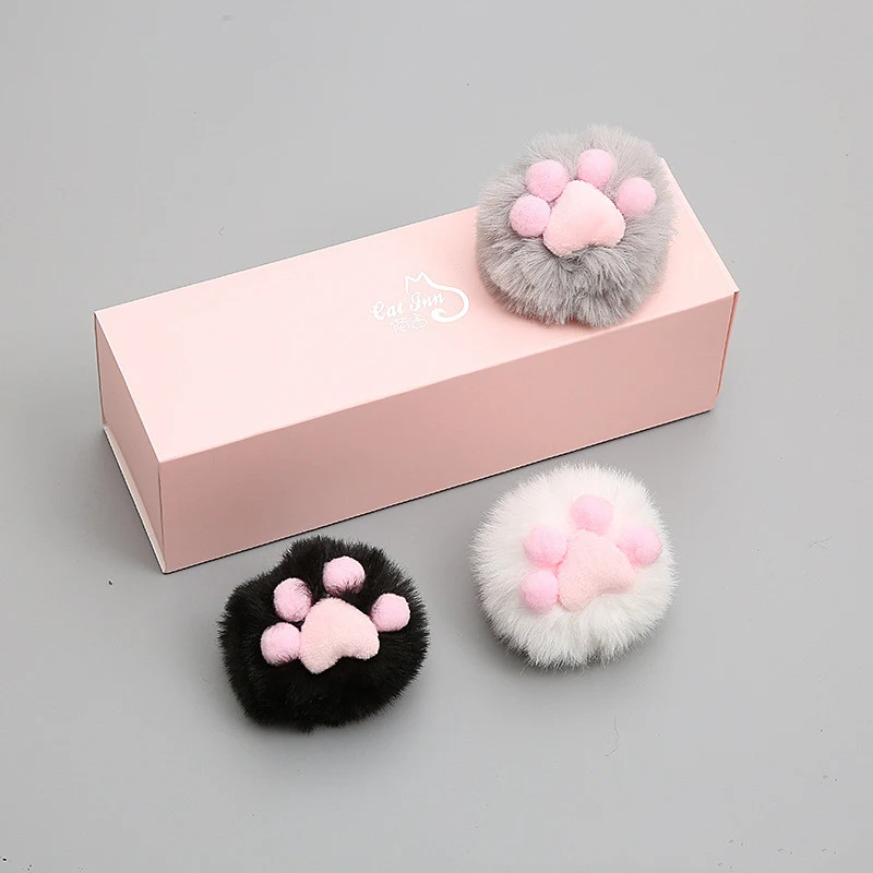 Cat Paw Print Shape Black White Gray Three-color Cat design. Perfect for cat lovers and makes a unique decorative item. — photo 5