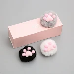 Cat Paw Print Shape Black White Gray Three-color Cat design. Perfect for cat lovers and makes a unique decorative item. — photo 5