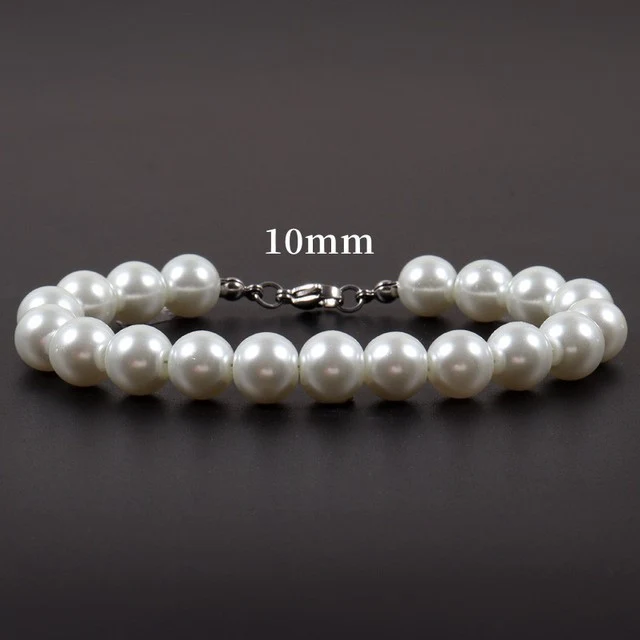 Title 2, Pulseira Retro de Pérolas Masculina Acessório d...