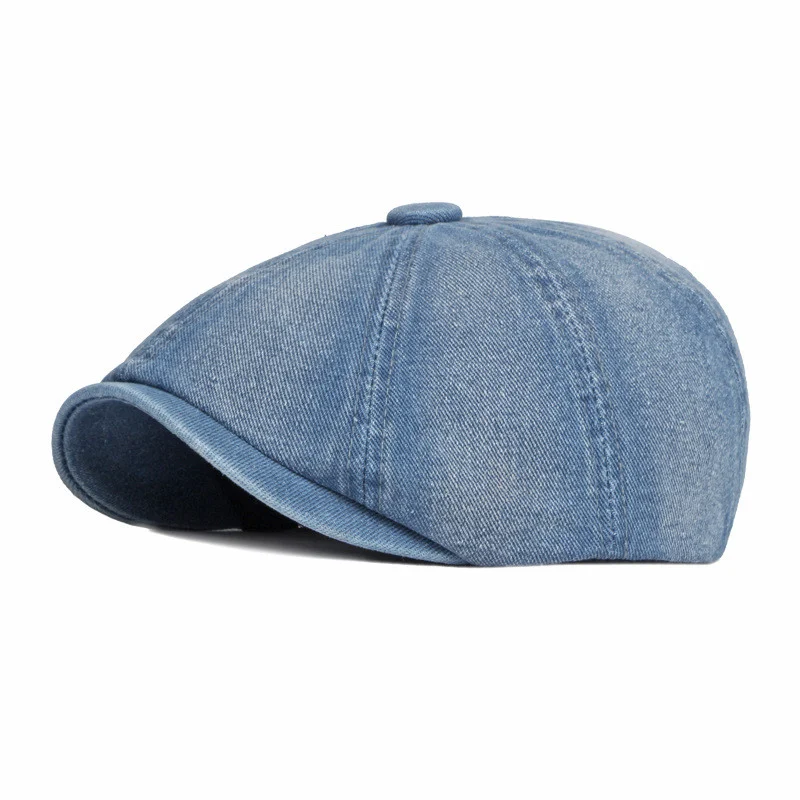 Title 4, Nieuwe gewassen denim achthoekige hoed voor dames