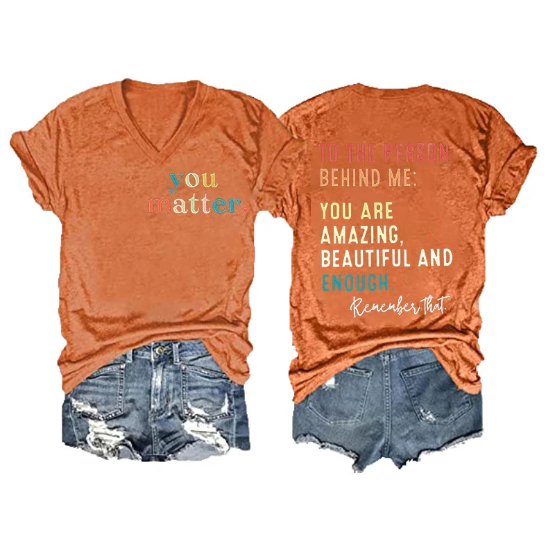 Duplex Printing V-neck Short Sleeve Pullover T-shirt Summer — photo 6