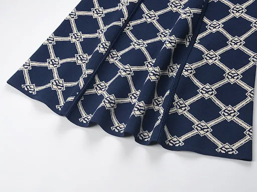 Title 11, Womens Top and Skirt Suit Rhombus Knitted Swea...