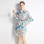 Top Lapel Shirt Printed Long for stylish everyday wear. Enjoy comfort and a modern design, perfect for any casual or sem — photo 6