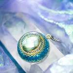 Colar Azul Aquamarina Corrente de Clavícula Joia Feminina Elegante Presente Perfeito Acessório de Moda Sofisticado — foto 4