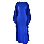 New Round Neck Satin Batwing Sleeve Loose Dress, a comfortable and stylish choice, perfect for everyday wear and special — photo 3