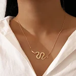 Colar Pingente Cobra Minimalista Moda Europeia e Americana Joia Elegante com Design Simples e Moderno Perfeito para Mulheres — foto 5