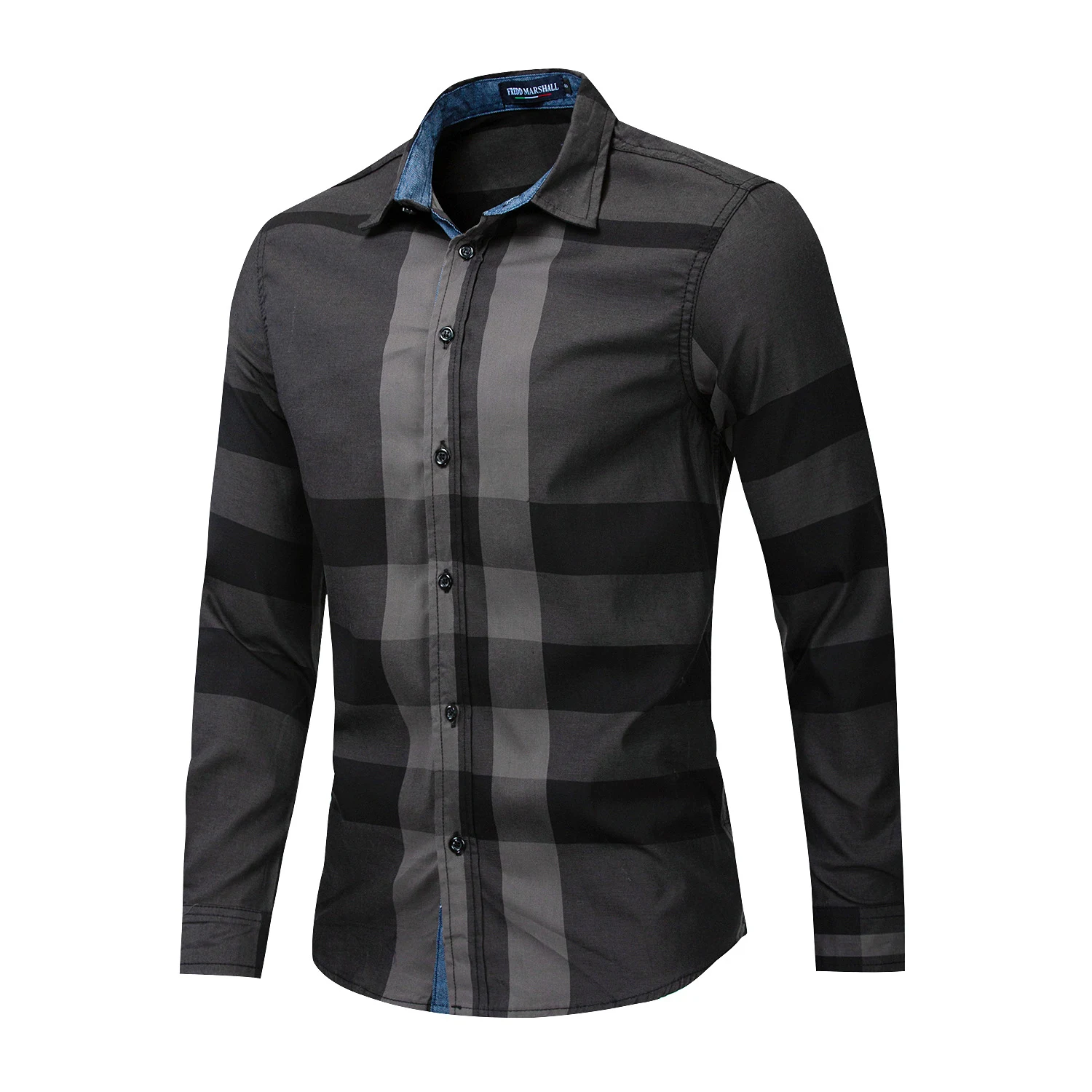 Title 6, Nova Camisa Masculina de Algodão Manga Longa Xa...