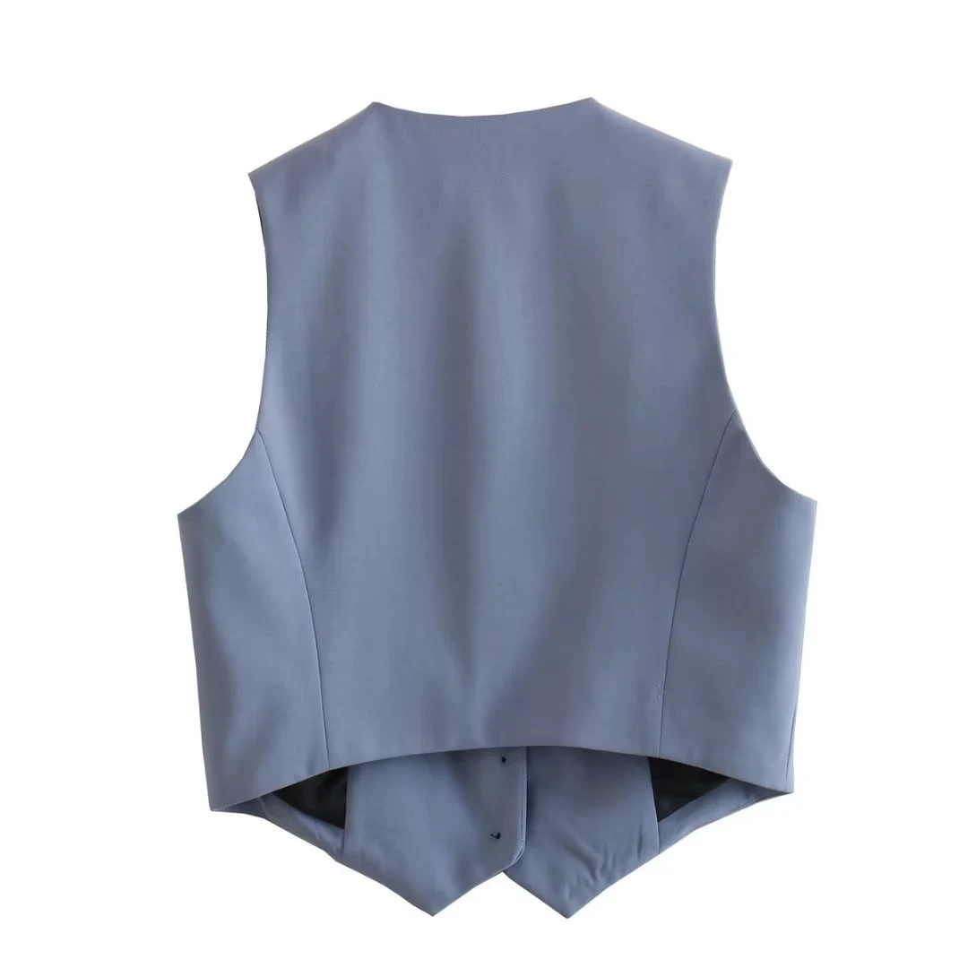 Completo da donna monopetto con gilet a 7 colori. Versatile ed elegante per l'ufficio e gli eventi. Disponibile in varie taglie. — foto 7