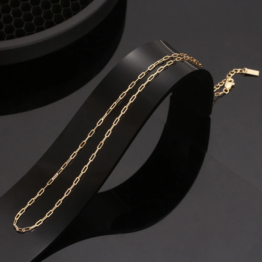 Colar S925 de prata esterlina ajustável com corrente de ouro 14K. Um acessório elegante e delicado, ideal para realçar sua beleza em qualquer ocasião. — foto 1
