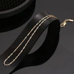 Colar S925 de prata esterlina ajustável com corrente de ouro 14K. Um acessório elegante e delicado, ideal para realçar sua beleza em qualquer ocasião. — foto 1