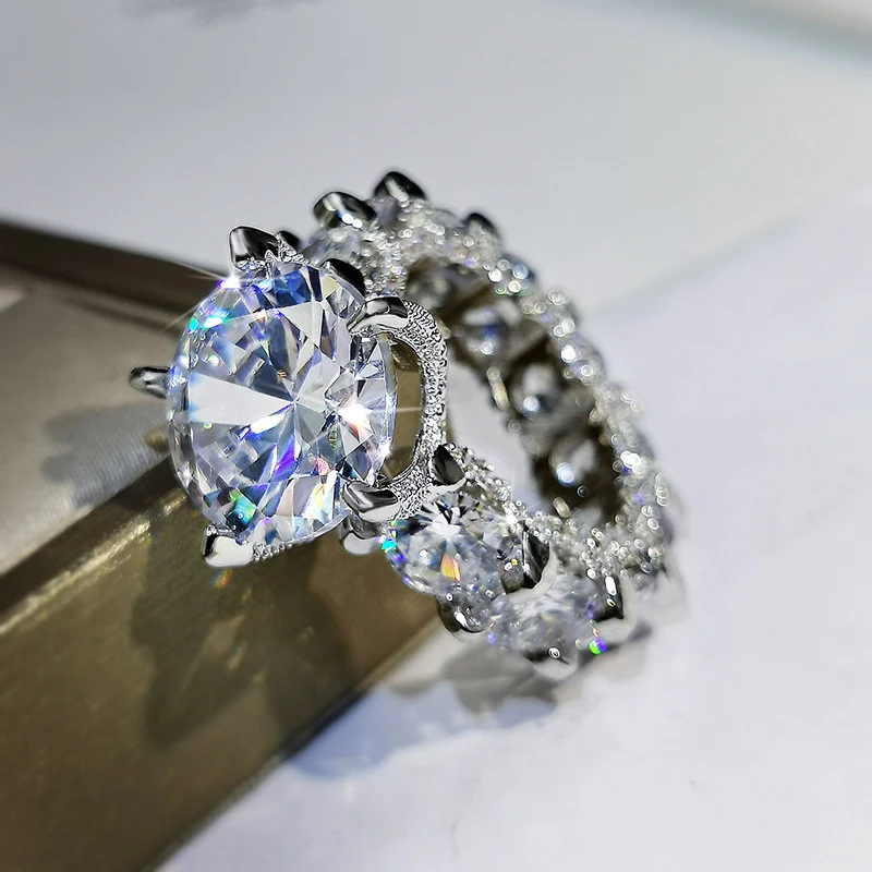 Anel de diamante de princesa nobre europeu e americano — foto 3