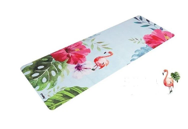 Tapete de Yoga de Borracha Natural 1.5mm Antiderrapante Dobrável Impressão Alta Temperatura Colcha Fitness Viagem — foto 7