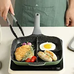 Bamboo Bluestone Breakfast Omelette Pan Induction Universal. Cook perfect omelettes easily on any stovetop. Enjoy a heal — photo 4