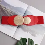 Women's Belt Wide Summer Elastic Girdle Decoration Red Elastic Belt Skirt Skirt Dress New All-match — photo 5