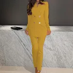 Conjunto Feminino Casual Liso Calça Pantalona Duas Peças Elegante e Confortável para o Dia a Dia, Perfeito para um Look Moderno e Versátil. — foto 2