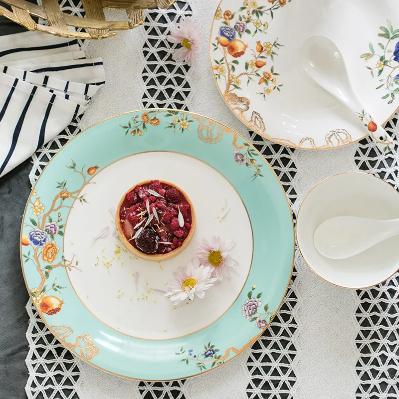 Antique European Style Bone China Tableware Set for Home. Elegant bowls and plates for refined dining and sophisticated — photo 8