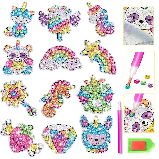 Title 10, Ímãs de geladeira com adesivos de diamantes cas...
