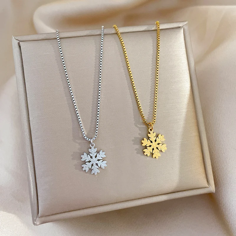 Colar feminino de foguete de neve flutuante minimalista em ouro real, delicado e elegante, perfeito para um toque sofisticado. — foto 11