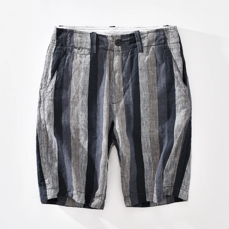 Title 4, Mens Straight Loose Cotton And Linen Casual Sh...